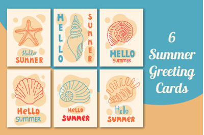 Summer Greeting Cards &amp; Posters Seashells