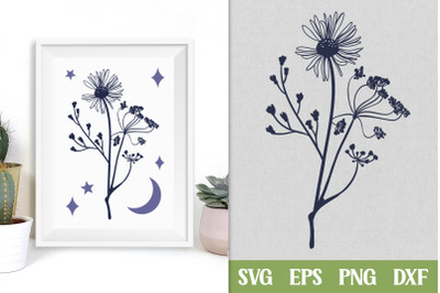 Floral Bouquet with Herbs SVG