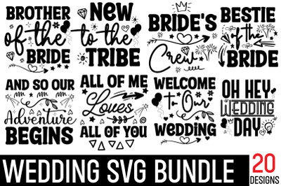 Wedding SVG Bundle, bride svg, wedding svg files, bridesmaid svg,