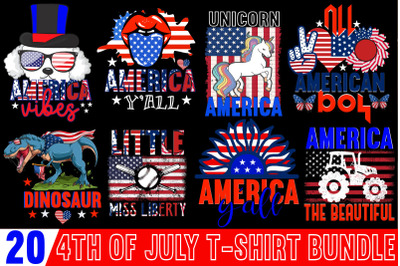 4th Of july T-shirt Bundle&2C;4th July &2C;Designs 4th Of July Design &2C;Svg T