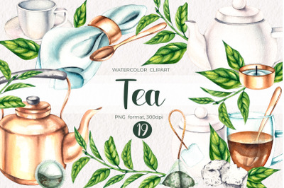 Watercolor tea/ Watercolor clipart PNG