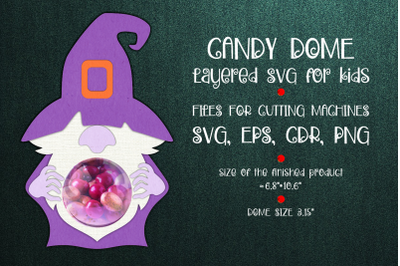 Gnome Magician | Halloween Candy Dome Template