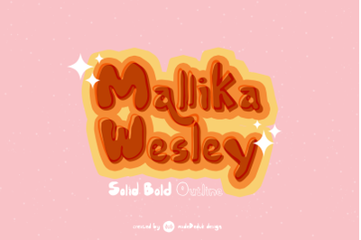 Mallika Wesley - a Playful Font