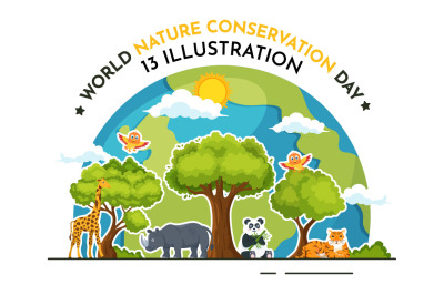 13 World Nature Conservation Day Illustration