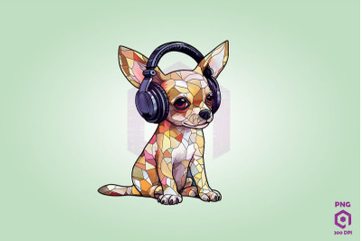 Chihuahua Wearing Headphones