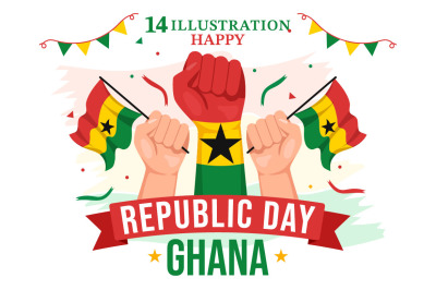 14 Happy Ghana Republic Day Illustration