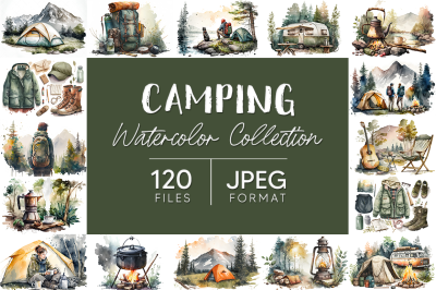 Camping Watercolor Collection