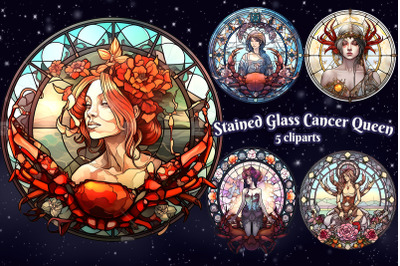 Stained Glass Cancer Queen Sublimation