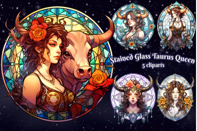 Stained Glass Taurus Queen Sublimation