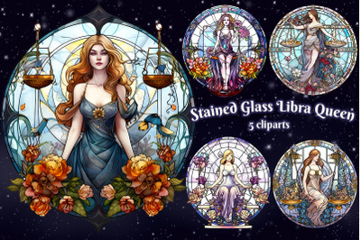 Stained Glass Libra Queen Sublimation