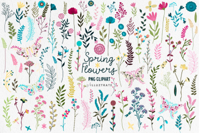Spring Flowers PNG Clipart | Wild Flowers Clipart