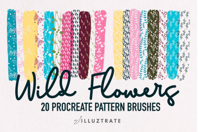 Wild Flowers Procreate Pattern Brushes | Procreate Brush Set
