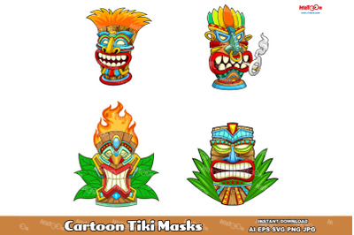 Cartoon Tiki Masks