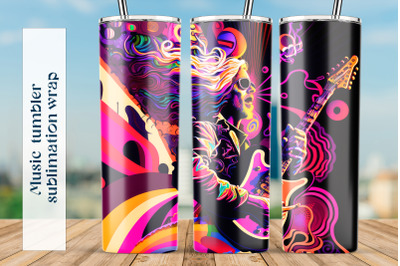 Summer tumbler sublimation png Music tumbler wrap design