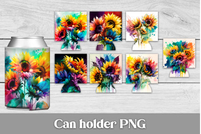 Can holder sublimation | Sunflower can cooler
