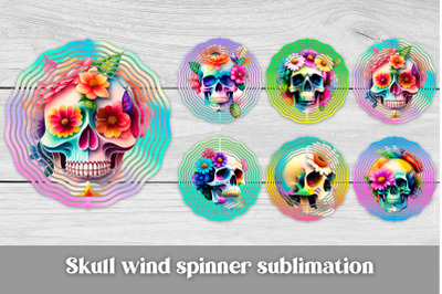 Skull wind spinner design | Skull flower sublimation