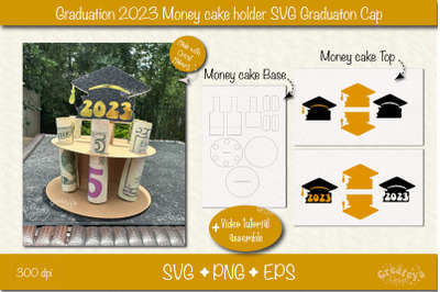Graduation money cake SVG Graduation Cap 2023 Money holder SVG Cardsto