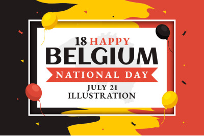 18 Happy Belgium Independence Day Illustration