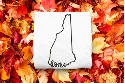 New Hampshire Home State Outline | Embroidery