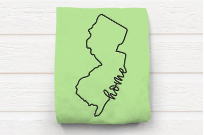 New Jersey Home State Outline | Embroidery