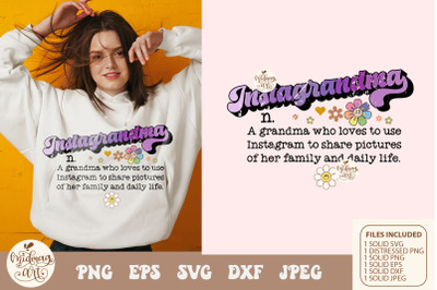 Instagrandma definition Png, Grandma Png, Gift For Grandma