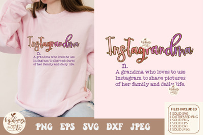 Instagrandma definition Png, Grandma Png, Gift For Grandma