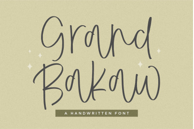 Grand Bakaw Font