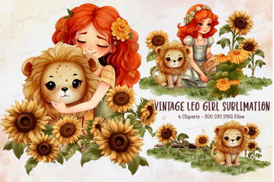 Vintage Leo Girl Sublimation