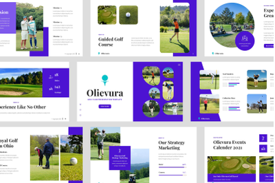 Olievura  Golf Club &amp; Sport Google Slides Template