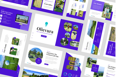 Olievura  Golf Club &amp; Sport PowerPoint Template