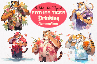 Father Tiger Drinking Summertime Bundle