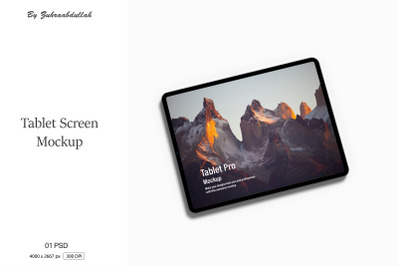 Tablet Screen Mockup