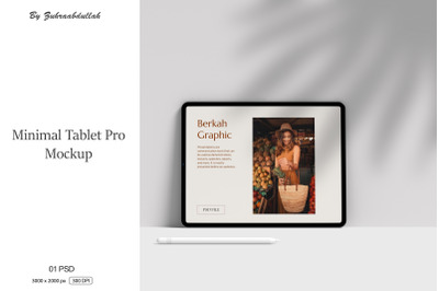 Minimal Tablet Pro Mockup