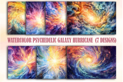 Watercolor Psychedelic Galaxy Hurricane Backgrounds
