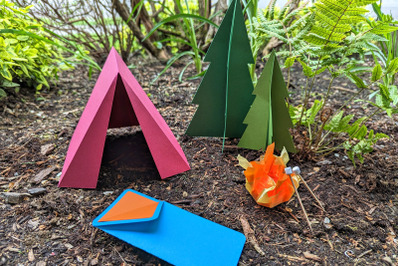 3D Camping Scene with Tent Set | SVG | PNG | DXF | EPS