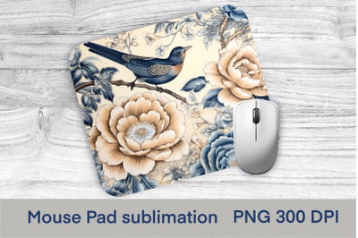 Mouse pad sublimation | Flower and bird sublimation