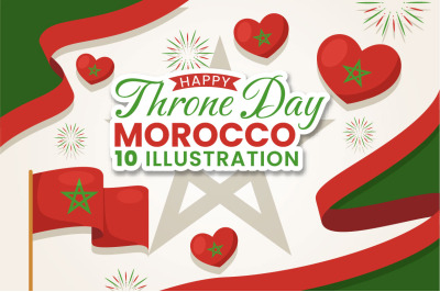 10 Happy Morocco Throne Day Illustration