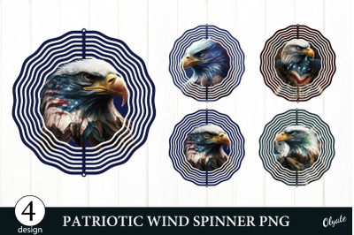 Patriotic Wind Spinner PNG. Eagle Wind Spinner Bundle