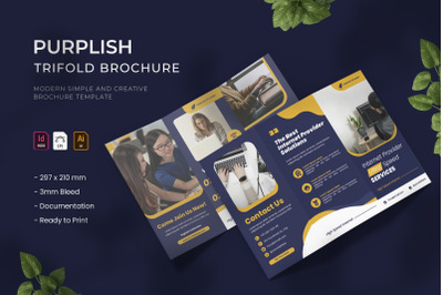 Purplish - Trifold Brochure