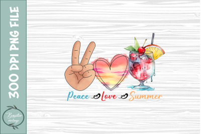Peace Love Summer Vibes Summer Drink