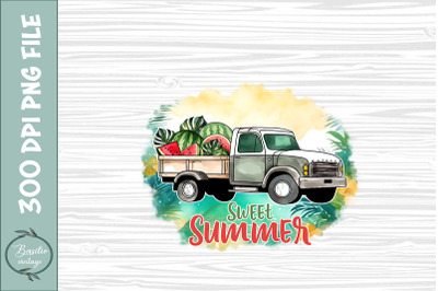 Sweet Summer Watermelon Car Truck