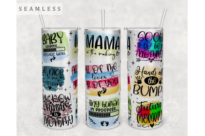 Pregnancy Quotes Tumbler Wrap, 20 Oz Skinny Tumbler Sublimation Design