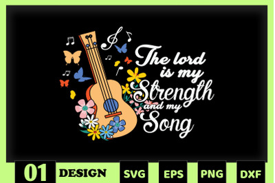 The Lord is strength and my song floral