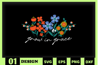 Grow in Grace Floral Jesus