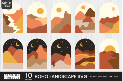 Boho Landscape Svg | 10 Variations
