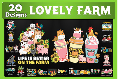 Lovely Farm Bundle SVG 20 designs