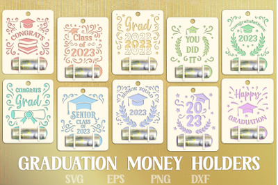 10 Graduation Money Card SVG Templates