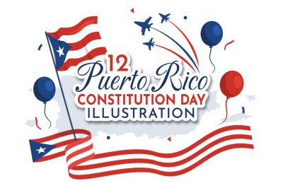 12 Happy Puerto Rico Constitution Day Illustration