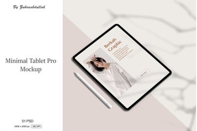 Minimal Tablet Pro Mockup