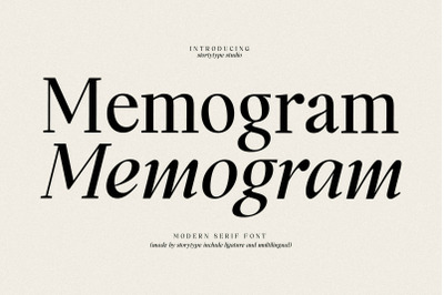 Memogram Typeface